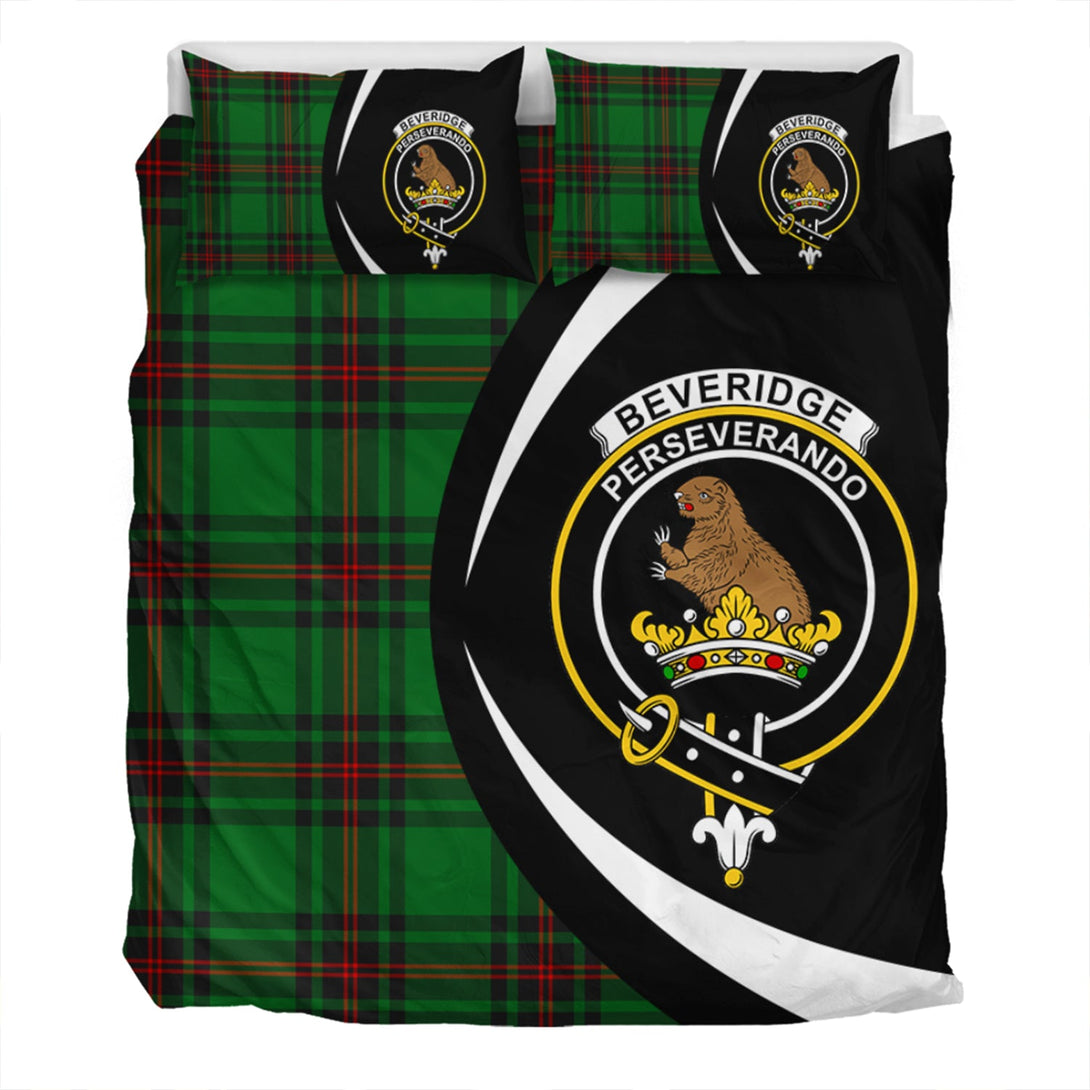 Beveridge Clan Badge Tartan Bedding Set Circle Style