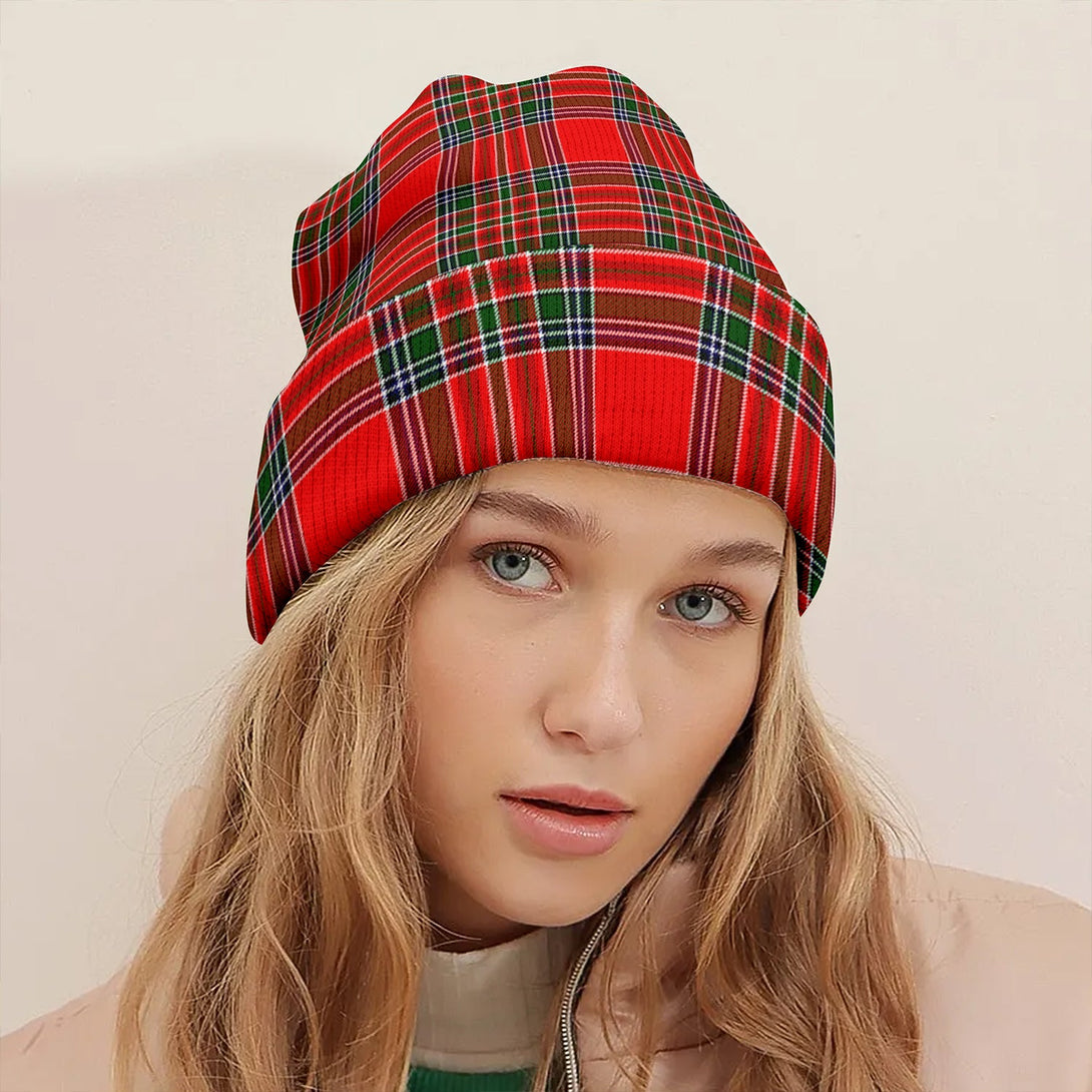 Binning Clan Badge Tartan Knitted Beanie