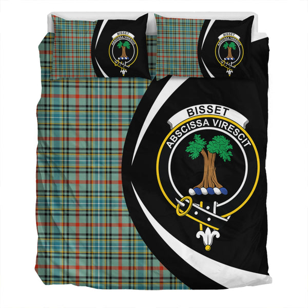 Bisset Ancient Clan Badge Tartan Bedding Set Circle Style