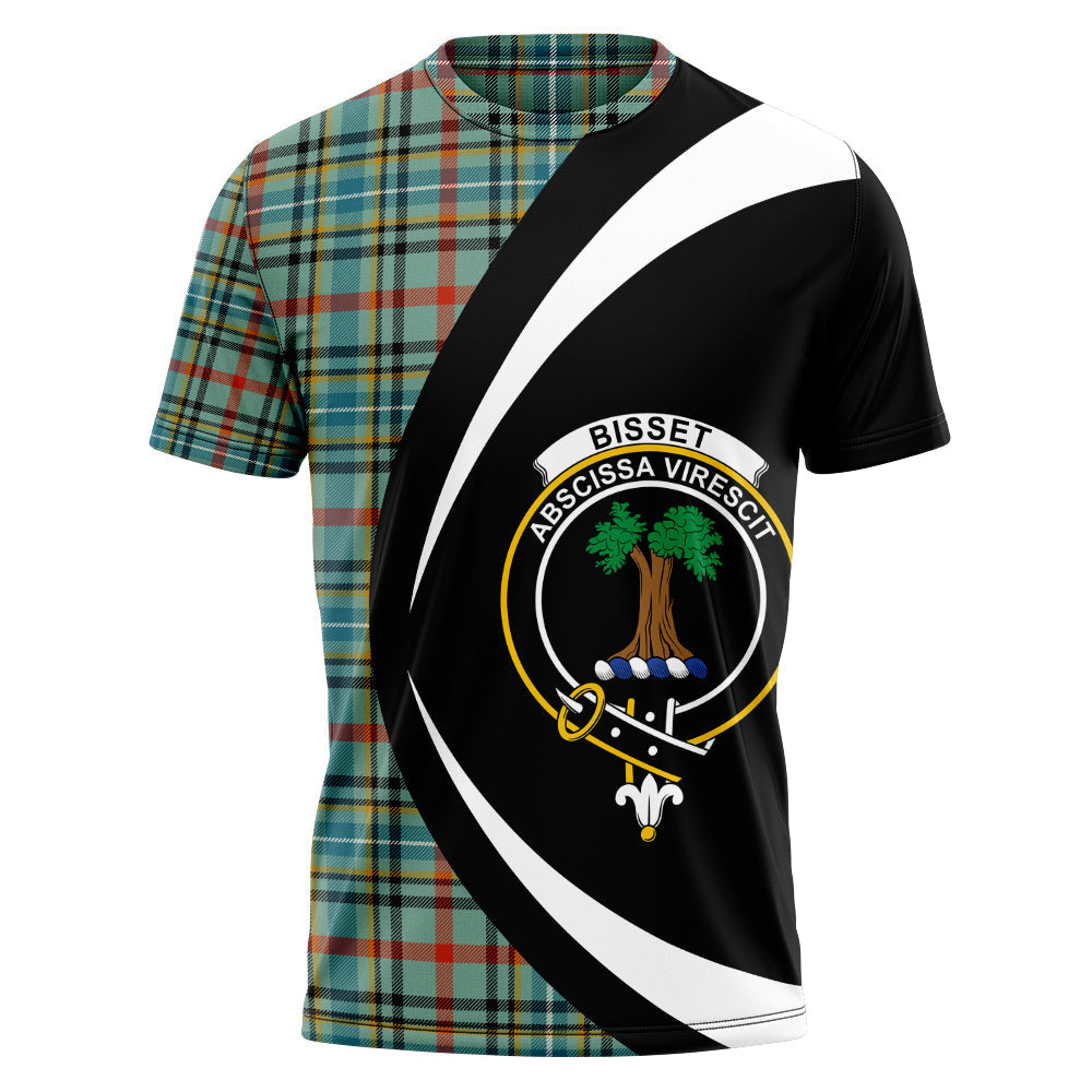 Bisset Ancient Clan Badge Tartan T-Shirt Circle Style Personalized