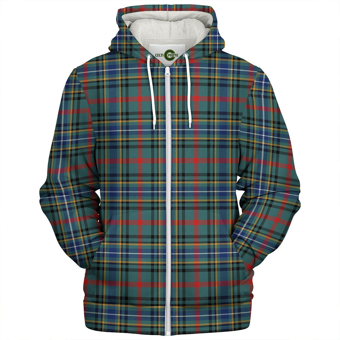 Bisset Modern Clan Badge Tartan Sherpa Hoodie