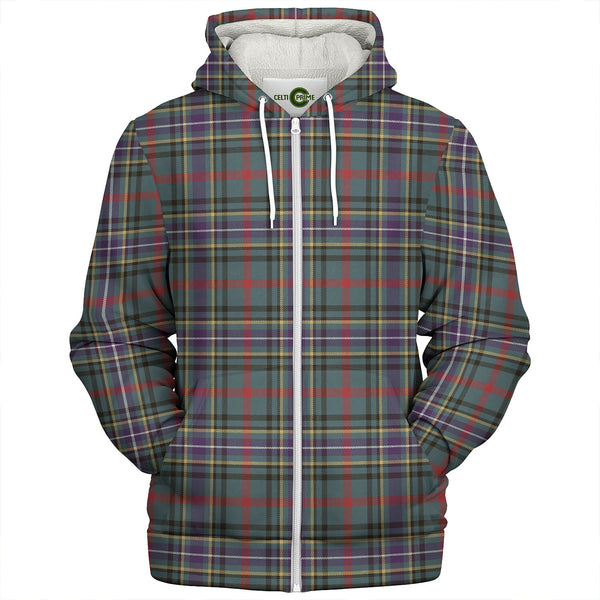 Bisset Weathered Clan Badge Tartan Sherpa Hoodie