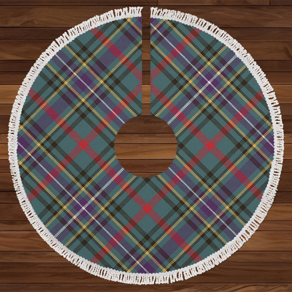 Bisset Weathered Clan Badge Tartan Christmas Tree Skirt