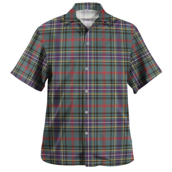 Bisset Weathered Clan Badge Tartan Hawaiian Shirt