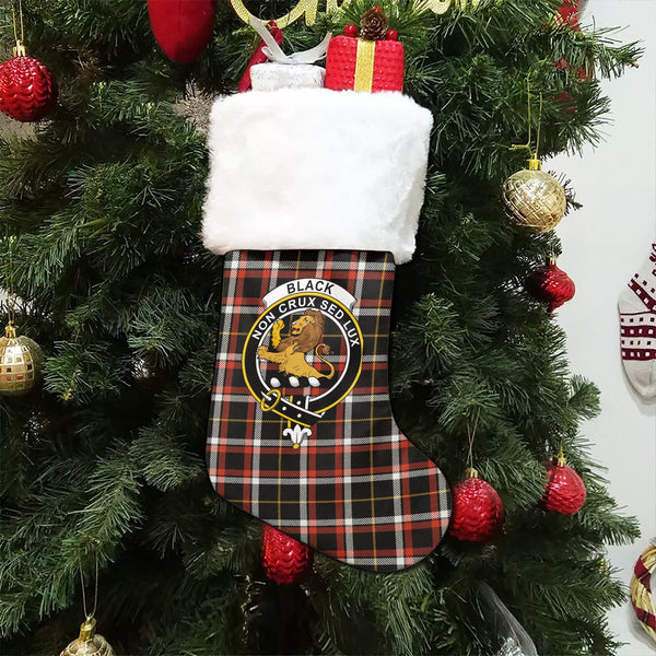 Black (DCD) Ancient Clan Badge Tartan Christmas Stocking