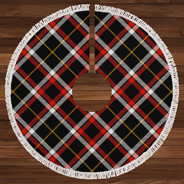 Black (DCD) Ancient Clan Badge Tartan Christmas Tree Skirt