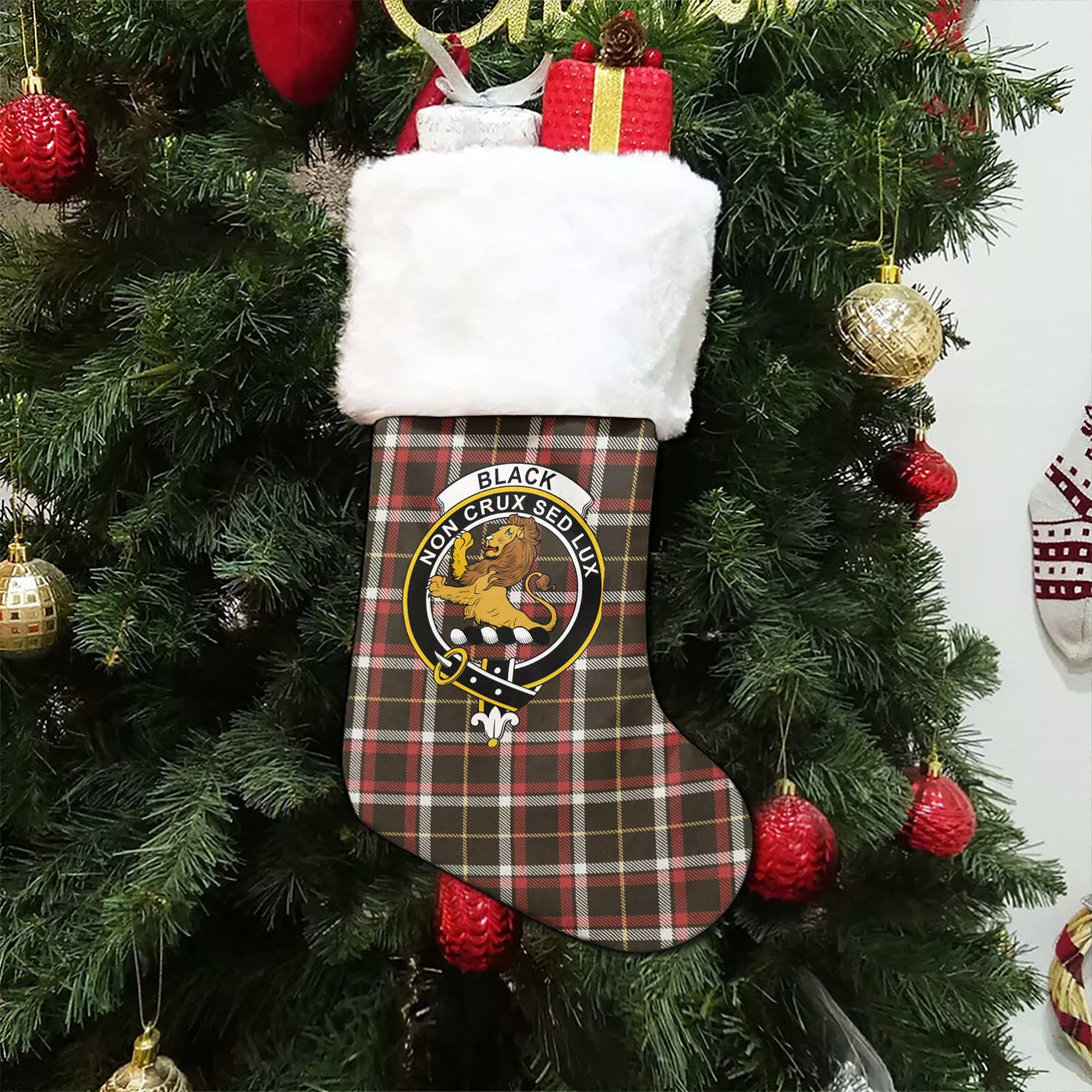 Black (DCD) Weathered Clan Badge Tartan Christmas Stocking