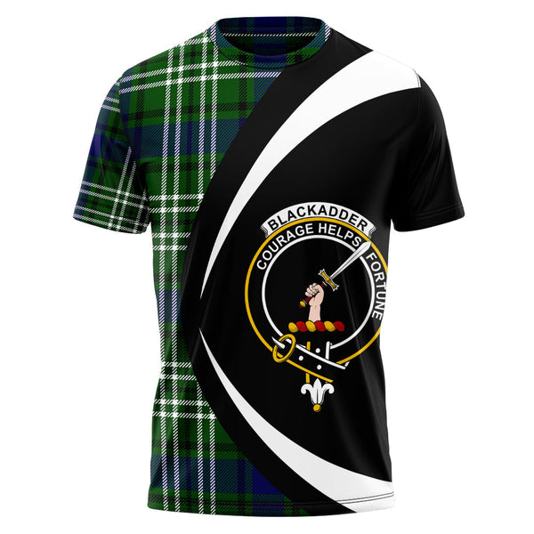 Blackadder Clan Badge Tartan T-Shirt Circle Style Personalized