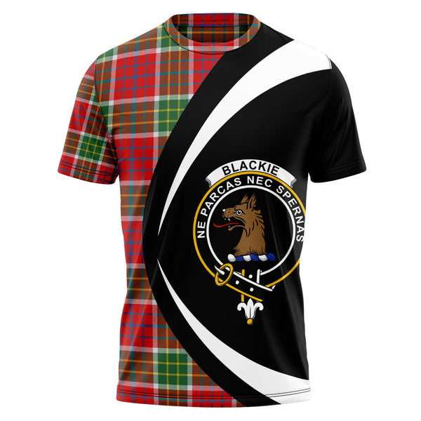 Blackie Modern Clan Badge Tartan T-Shirt Circle Style Personalized