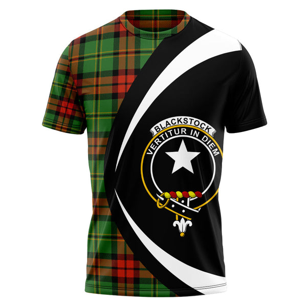 Blackstock Hunting Ancient Clan Badge Tartan T-Shirt Circle Style Personalized