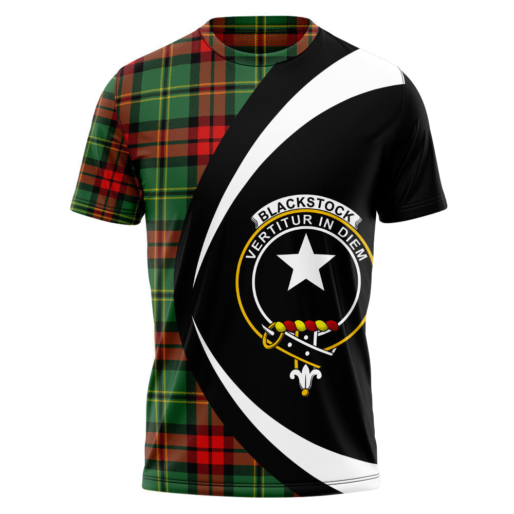 Blackstock Hunting Modern Clan Badge Tartan T-Shirt Circle Style Personalized