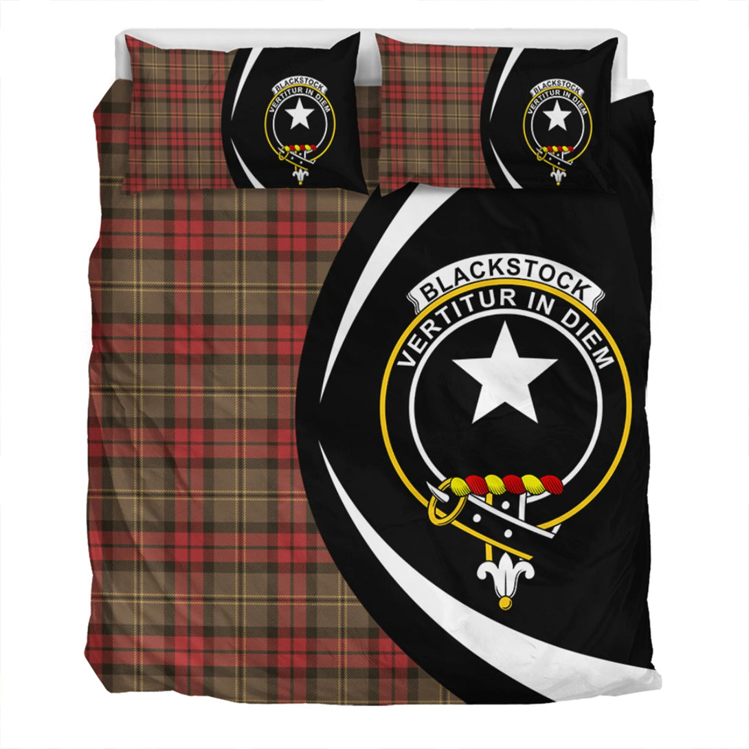 Blackstock Hunting Weathered Clan Badge Tartan Bedding Set Circle Style