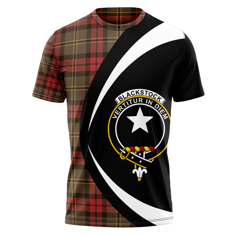 Blackstock Hunting Weathered Clan Badge Tartan T-Shirt Circle Style Personalized