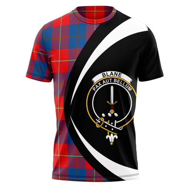 Blane Clan Badge Tartan T-Shirt Circle Style Personalized