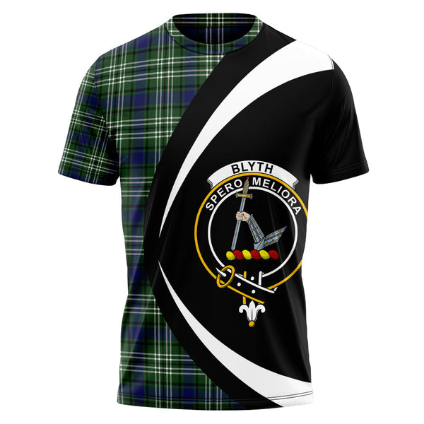 Blyth Clan Badge Tartan T-Shirt Circle Style Personalized