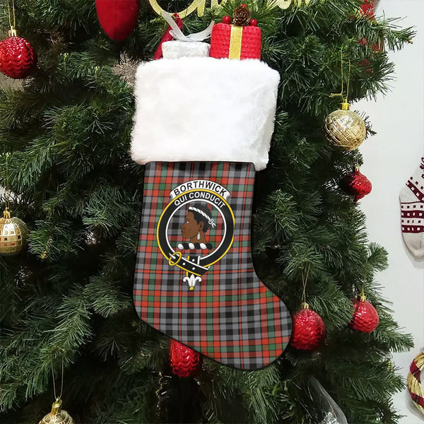 Borthwick Ancient Clan Badge Tartan Christmas Stocking