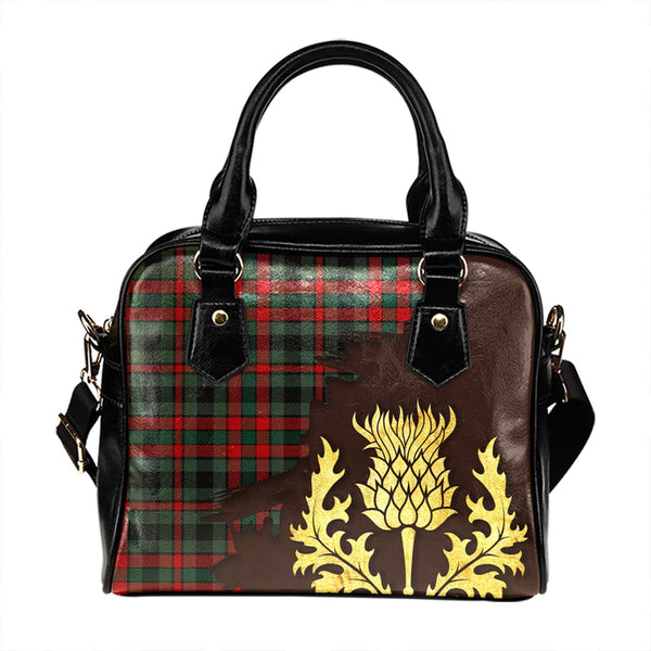 Borthwick Modern Tartan Shoulder Handbag Thistle Oldest Style