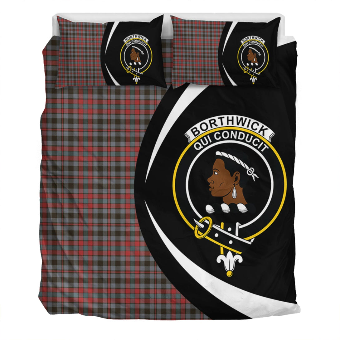 Borthwick Weathered Clan Badge Tartan Bedding Set Circle Style