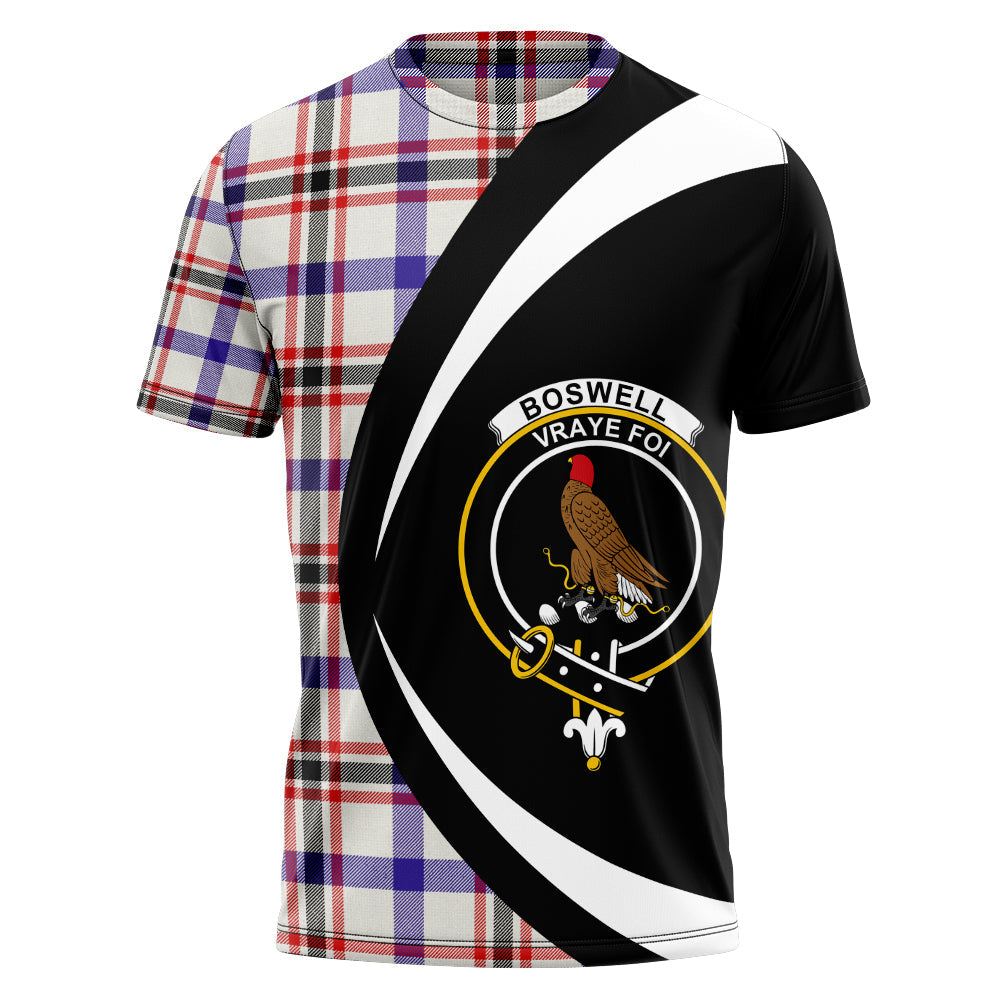 Boswell Dress Modern Clan Badge Tartan T-Shirt Circle Style Personalized