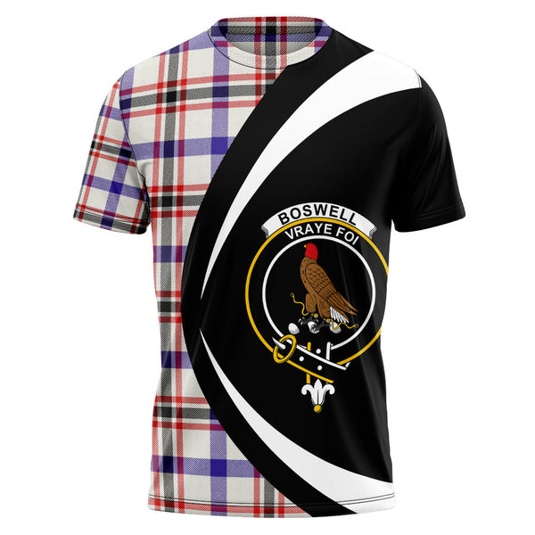 Boswell Dress Modern Clan Badge Tartan T-Shirt Circle Style Personalized