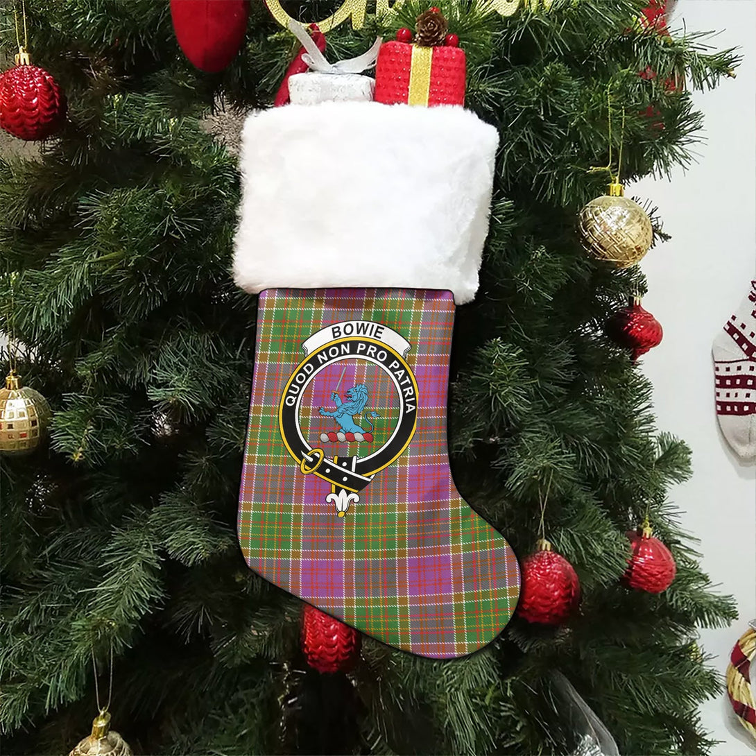 Bowie Ancient Clan Badge Tartan Christmas Stocking