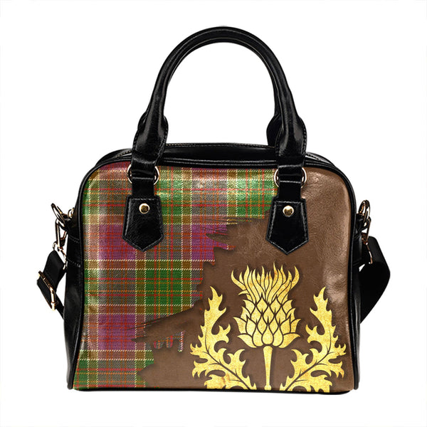 Bowie Ancient Tartan Shoulder Handbag Thistle Oldest Style