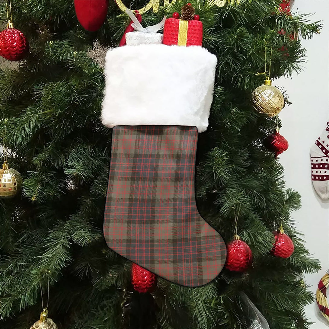 Bowie Black Weathered Tartan Christmas Stocking