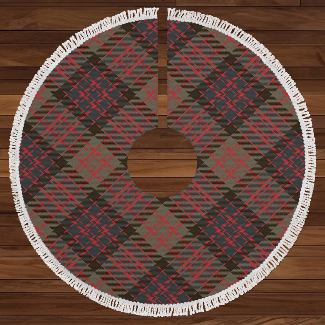 Bowie Black Weathered Tartan Christmas Tree Skirt