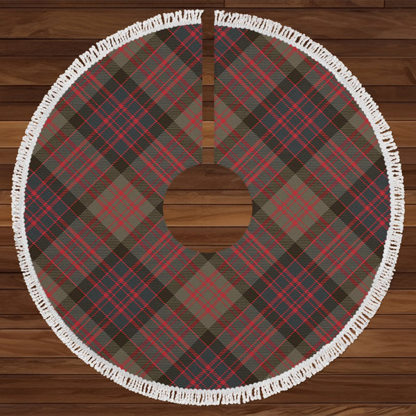 Bowie Black Weathered Tartan Christmas Tree Skirt