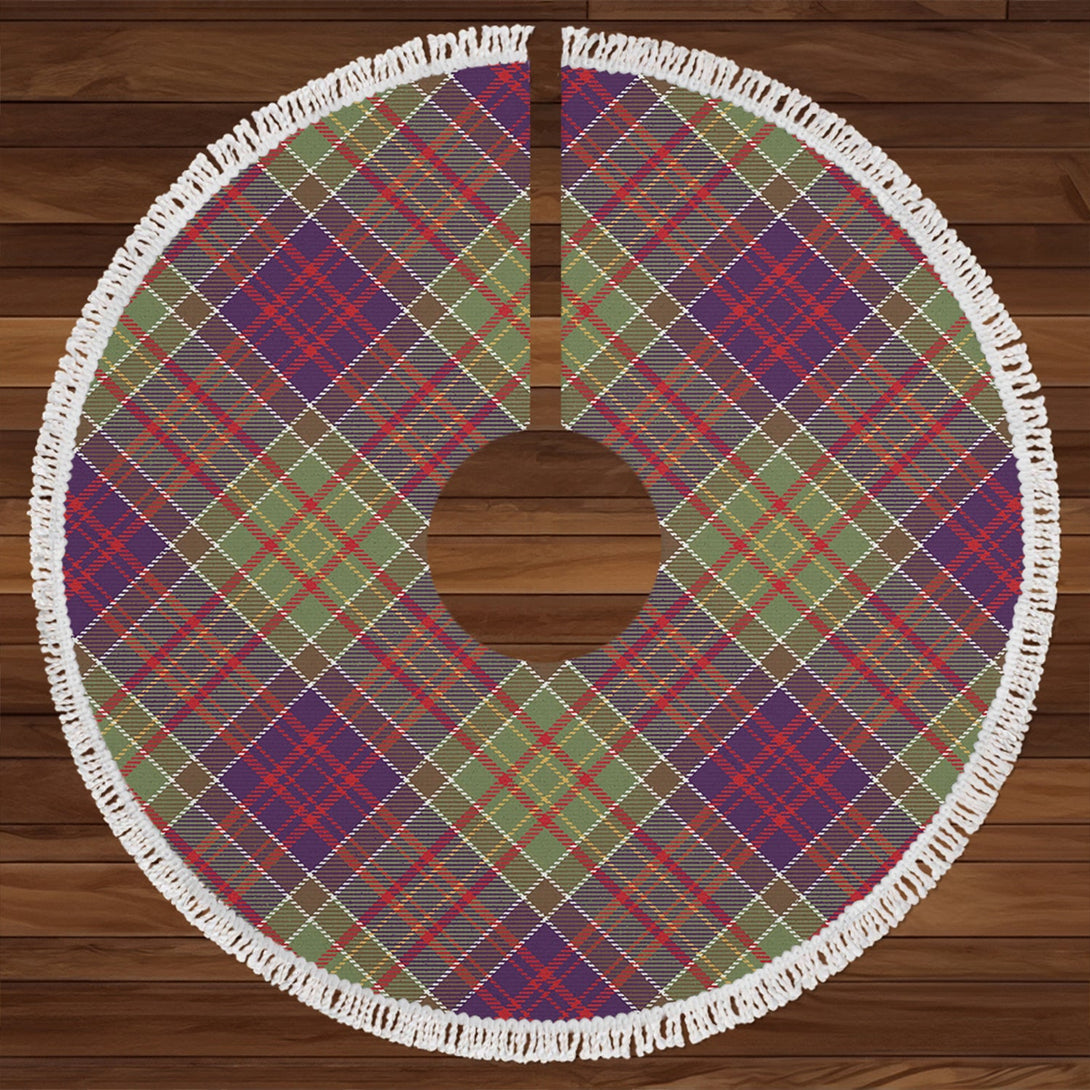 Bowie Weathered Clan Badge Tartan Christmas Tree Skirt