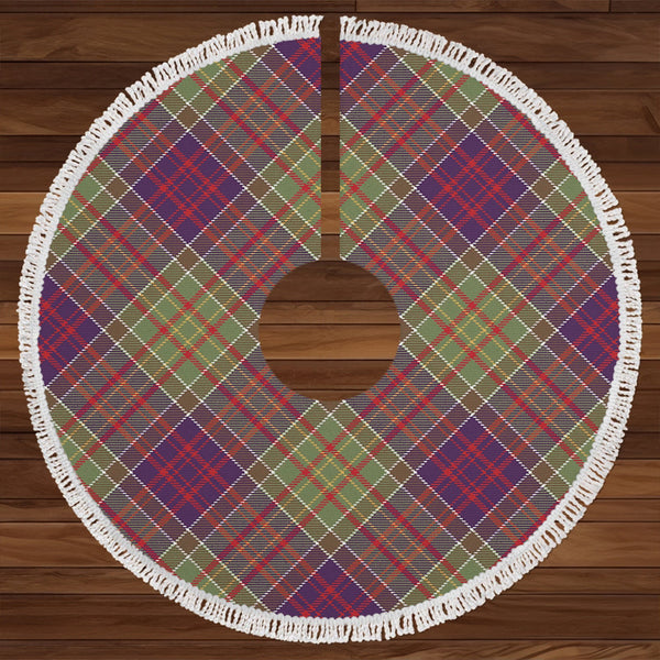 Bowie Weathered Clan Badge Tartan Christmas Tree Skirt