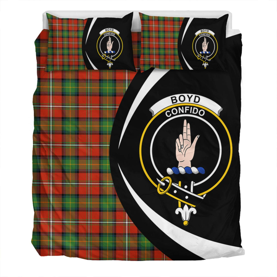 Boyd Ancient Clan Badge Tartan Bedding Set Circle Style