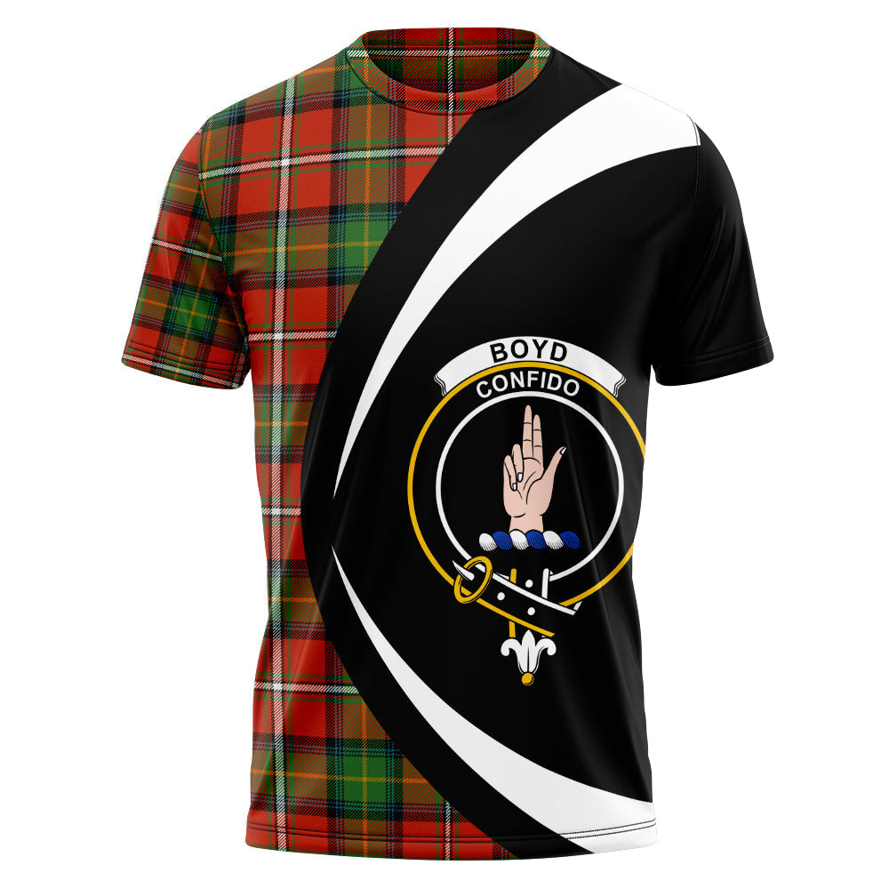 Boyd Ancient Clan Badge Tartan T-Shirt Circle Style Personalized