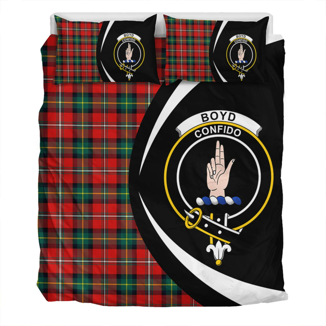 Boyd Modern Clan Badge Tartan Bedding Set Circle Style