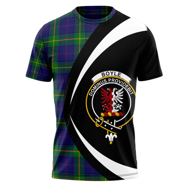 Boyle Clan Badge Tartan T-Shirt Circle Style Personalized