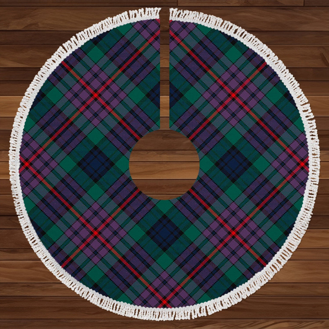 Braid Modern Tartan Christmas Tree Skirt