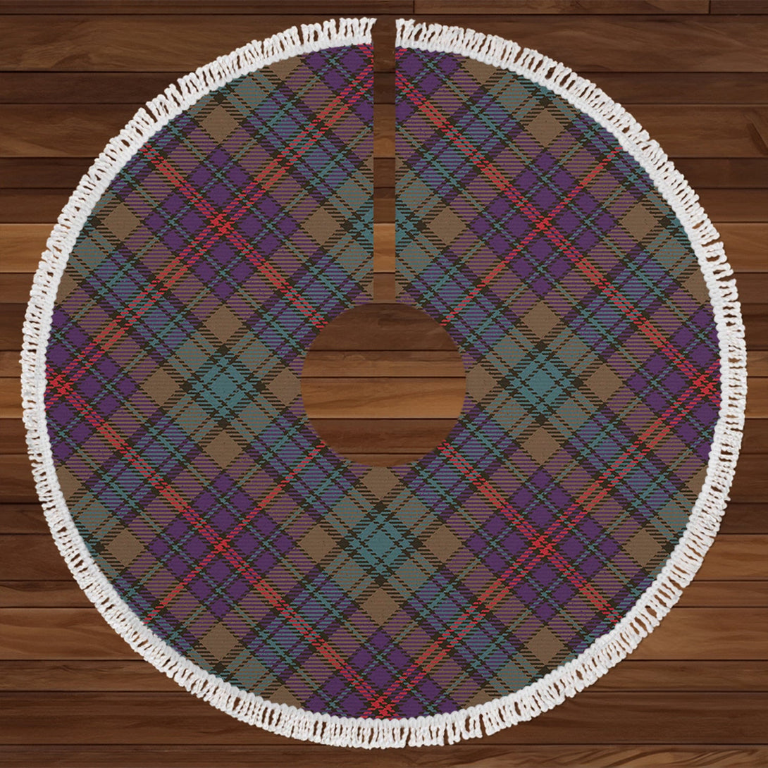 Braid Weathered Tartan Christmas Tree Skirt