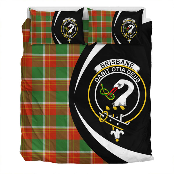 Brisbane Ancient Clan Badge Tartan Bedding Set Circle Style