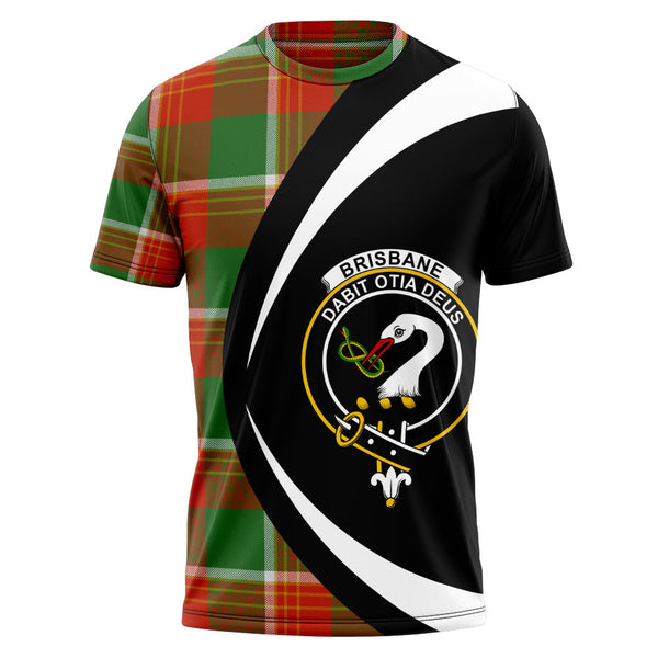 Brisbane Ancient Clan Badge Tartan T-Shirt Circle Style Personalized