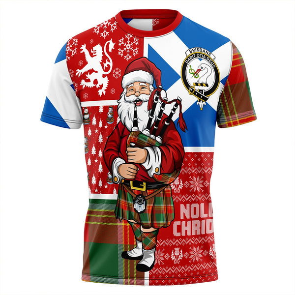 Brisbane Modern Clan Badge Tartan T-Shirt Scotland Christmas Santa