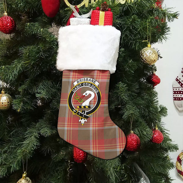 Brisbane Weathered Clan Badge Tartan Christmas Stocking