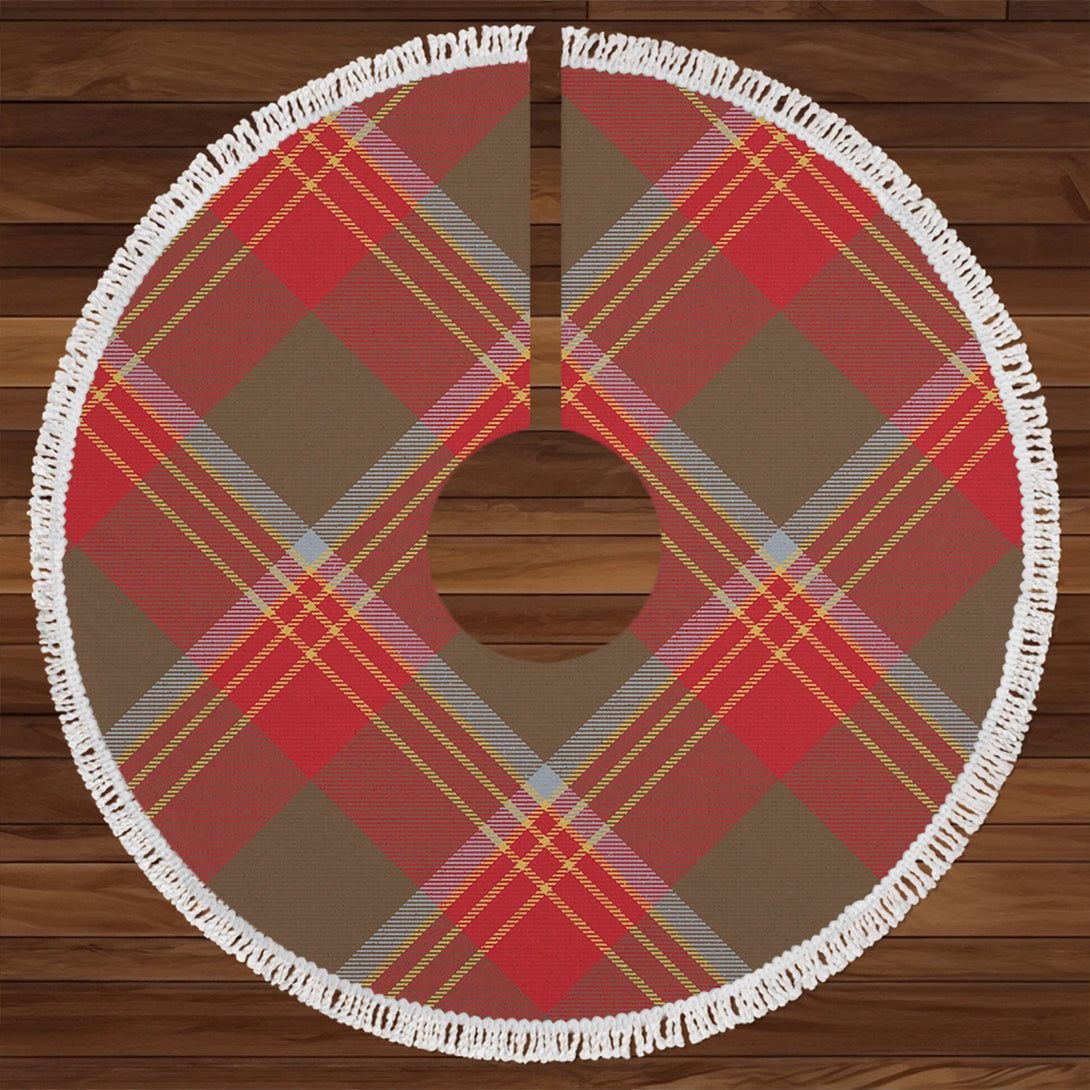 Brisbane Weathered Clan Badge Tartan Christmas Tree Skirt