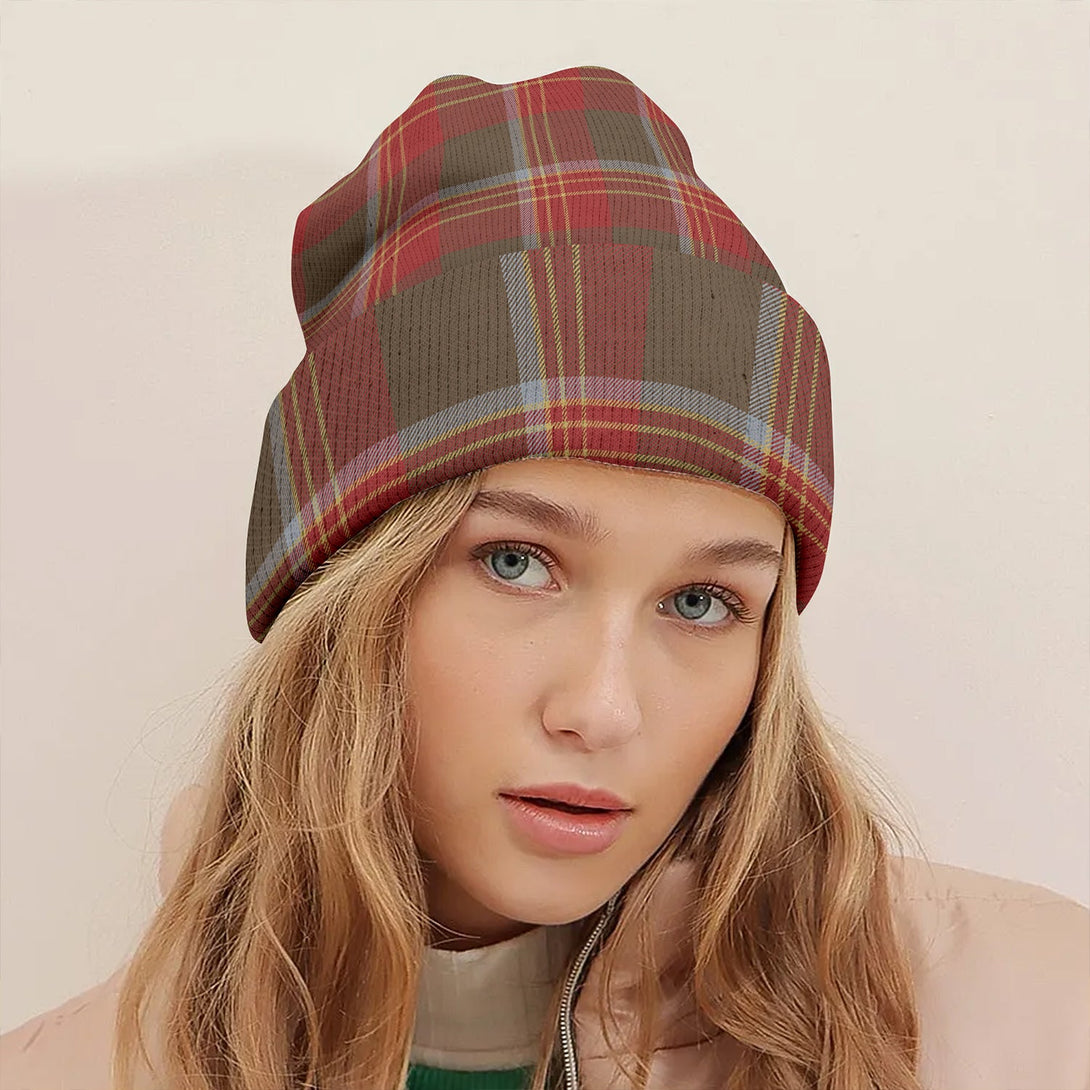 Brisbane Weathered Clan Badge Tartan Knitted Beanie