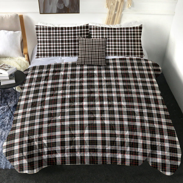 Brodie Black & White Clan Badge Tartan Comforter