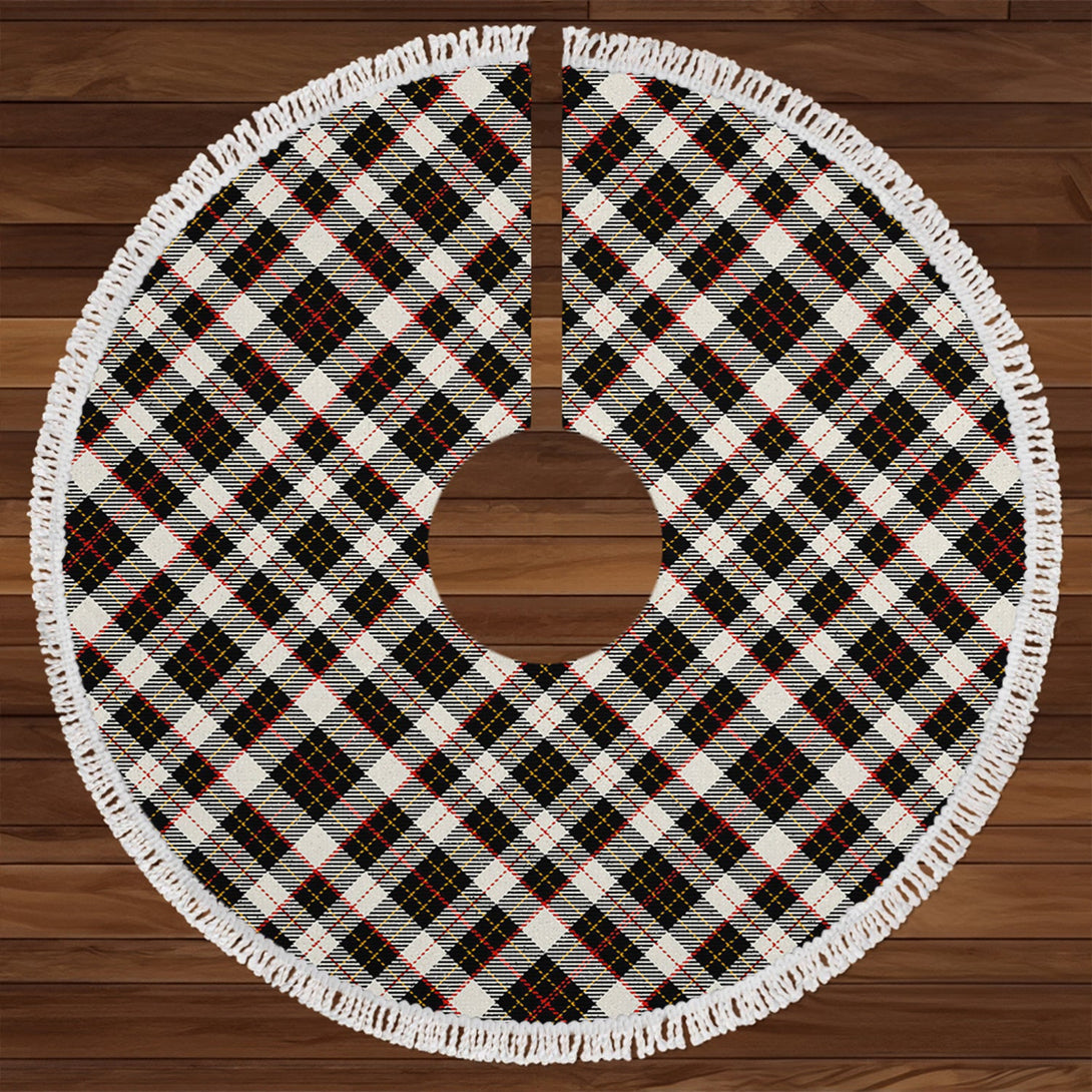 Brodie Black - White Tartan Christmas Tree Skirt