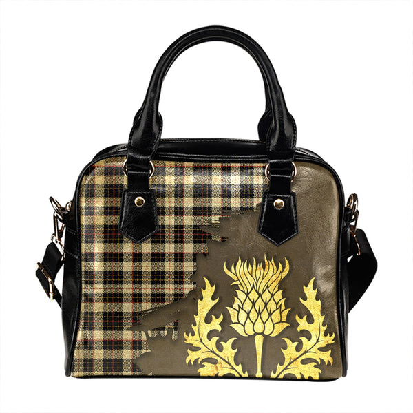 Brodie Black - White Tartan Shoulder Handbag Thistle Oldest Style