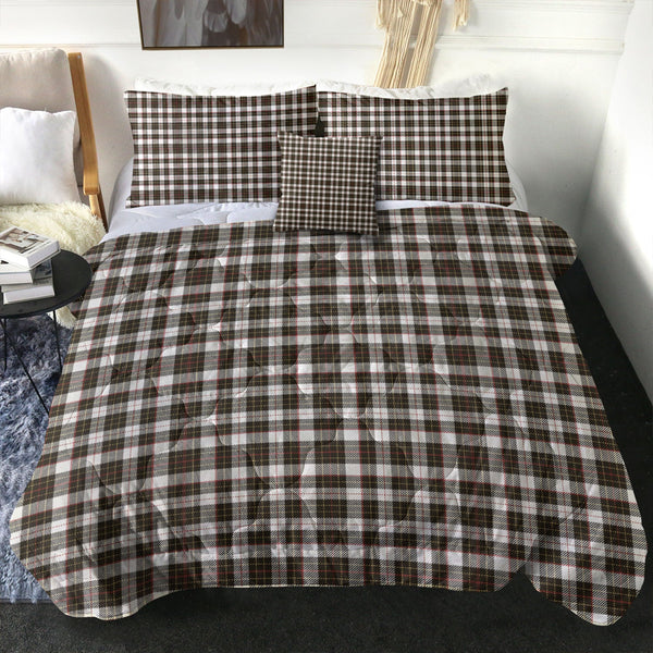 Brodie Black & White Weathered Clan Badge Tartan Comforter