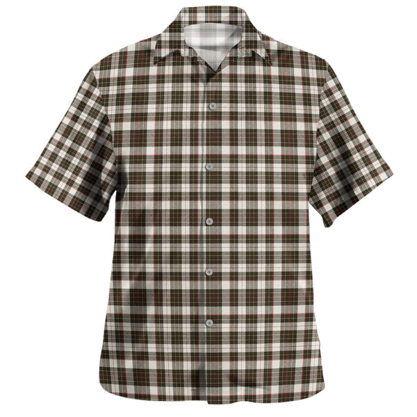 Brodie Black & White Weathered Clan Badge Tartan Hawaiian Shirt