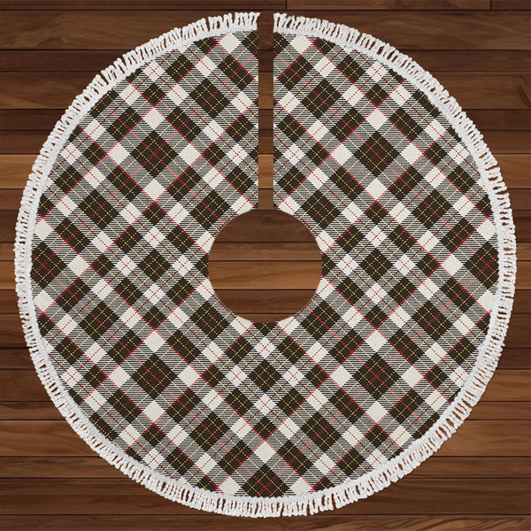 Brodie Black - White Weathered Tartan Christmas Tree Skirt