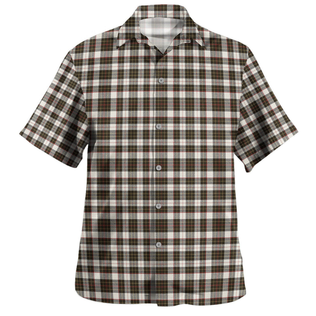 Brodie Black - White Weathered Tartan Hawaiian Shirt